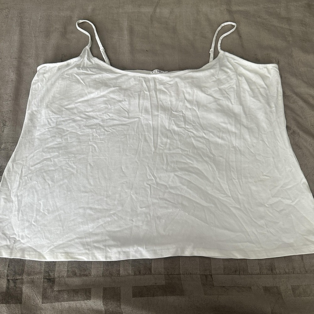 Venus Shaping Camisole Top Womens 3X White Adjustable Strap Stretch Plus‎ Size